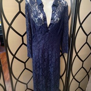 NY &Co Lace Navy Dress